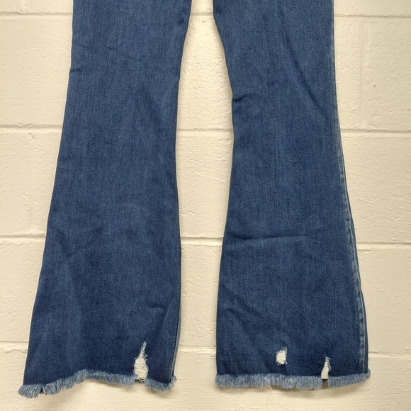 KanCan Jeans Women 29 Flare Button Fly High Rise Medium Wash Stretch Denim 29x34 - Picture 6 of 16